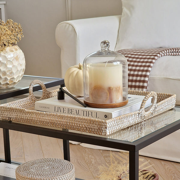 large wicker tray